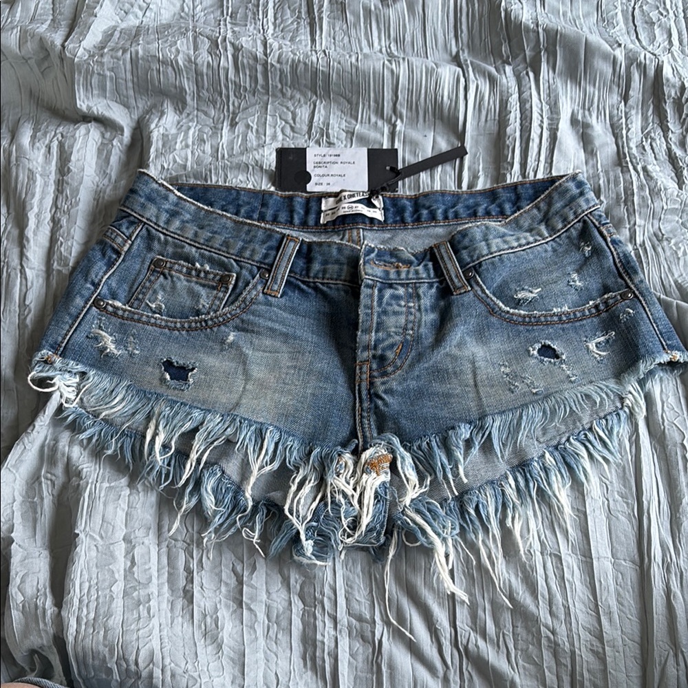 Distressed Denim Shorts